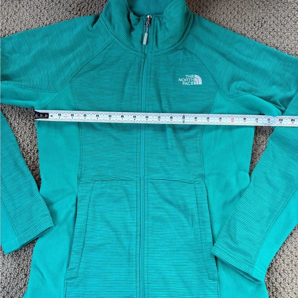 The North Face Full-Zip Fleece Jacket Women's Medium Turquoise Warm Outdoor - Picture 4 of 6